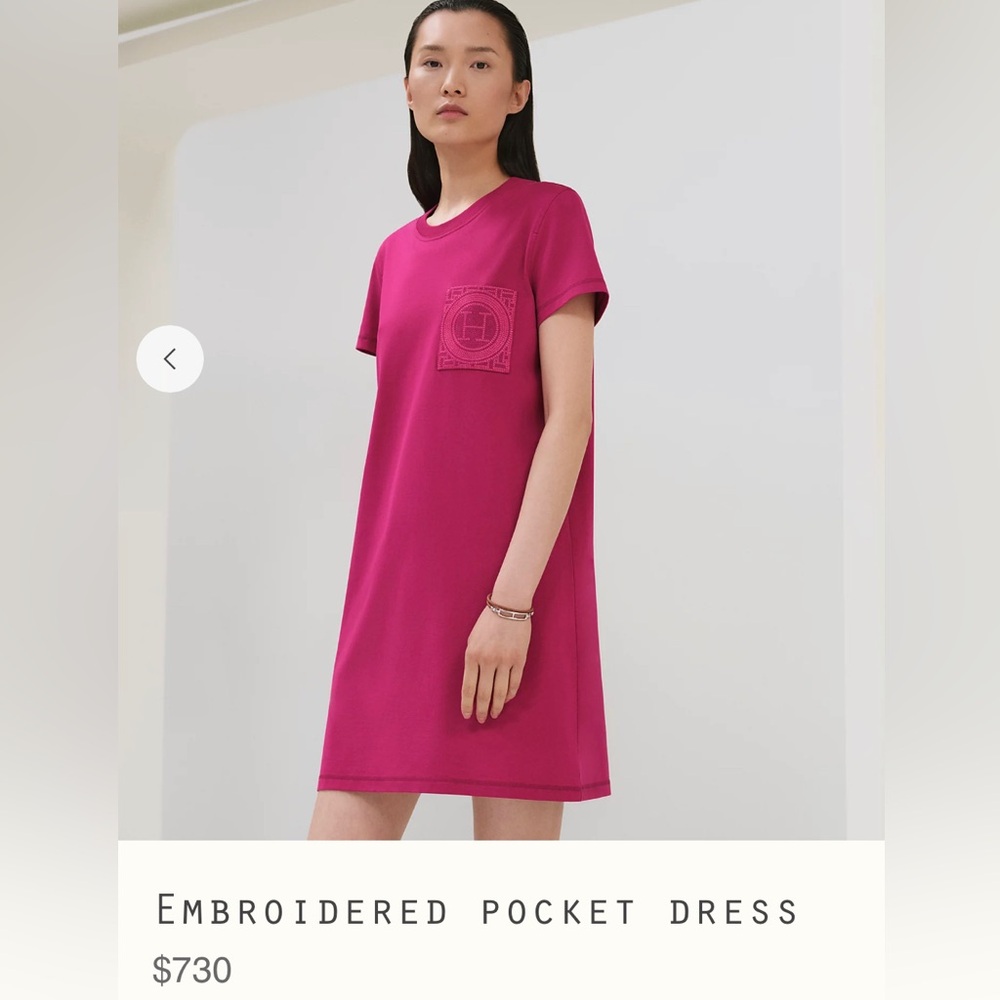 Hermes Pink Shirt Dress